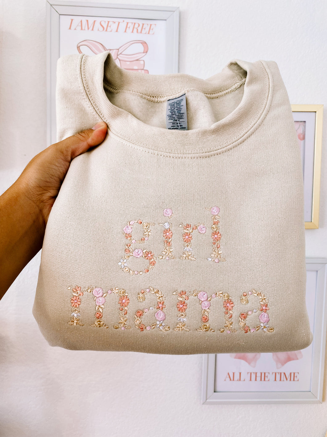 Girl Mama Embroidered Sweatshirt