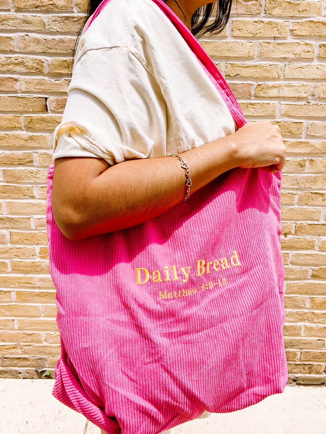 Daily Bread Bag Corduroy | Embroidered