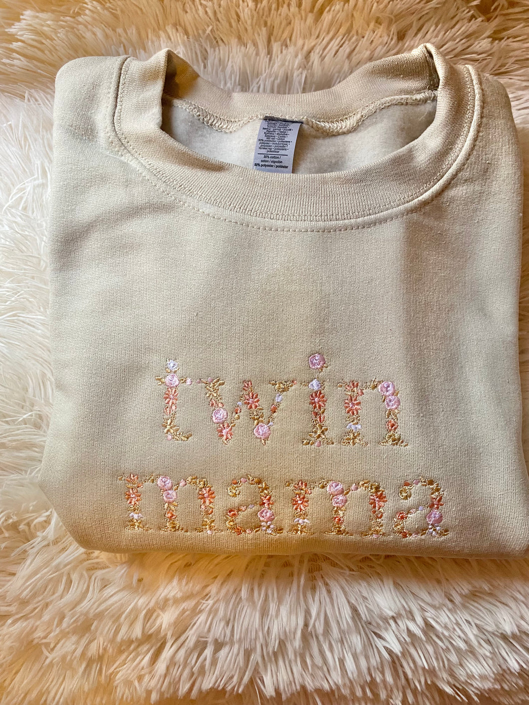 Twin Mama Embroidered Sweatshirt