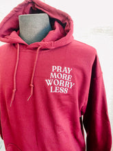 Load image into Gallery viewer, Pray More Worry Less Hoodie
