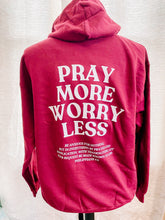 Load image into Gallery viewer, Pray More Worry Less Hoodie
