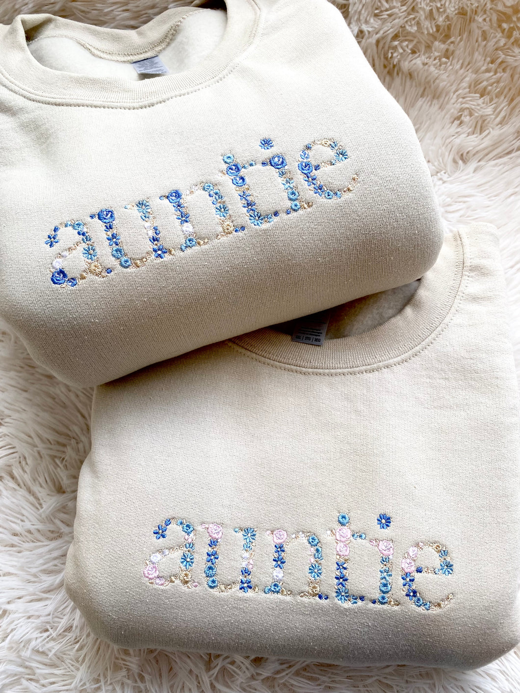 Auntie Floral Embroidered Sweatshirt