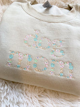 Load image into Gallery viewer, Dog Mom Floral Embroidered Sweatshirt
