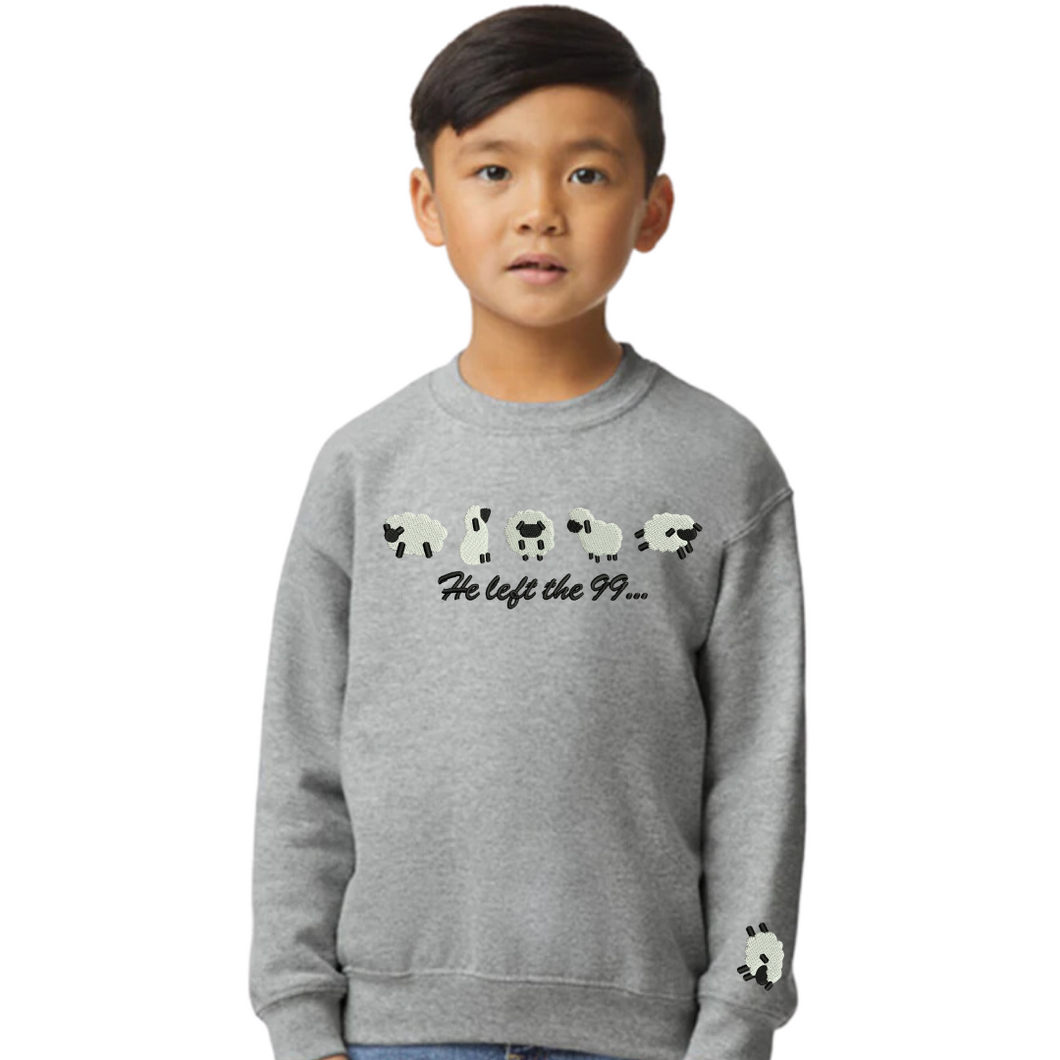 He left the 99.. Sheep | Kids Hoodie